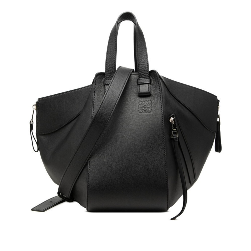 Loewe Anagram Hammock Small Handbag Shoulder Bag 2-Way Black Leather Women's ...